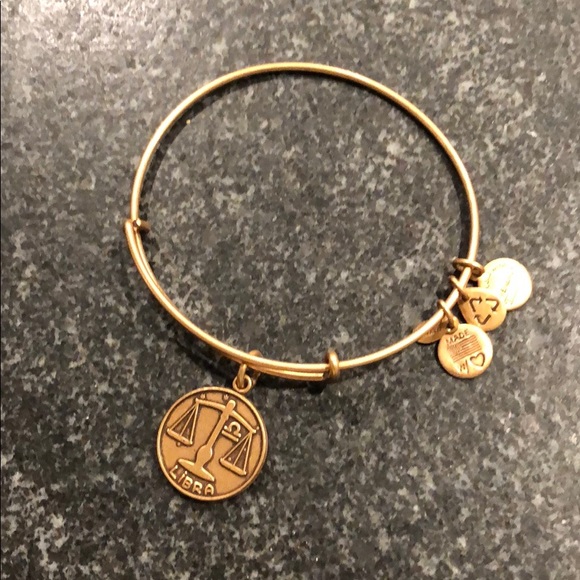 NEW Alex and Ani Libra Gold Charm Bangle Bracelet - Picture 2 of 3